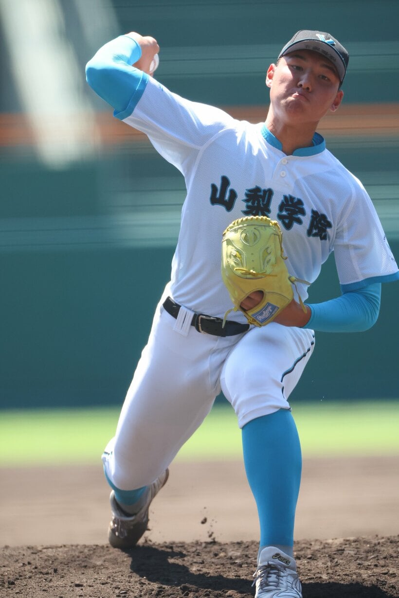 菰田陽生・山梨学院（山梨）・投手、内野手（撮影／写真映像部・松永卓也）