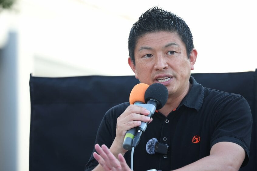 SNSを活用し、今夏の参院選で躍進した参政党の神谷宗幣代表（写真映像部・松永卓也撮影）