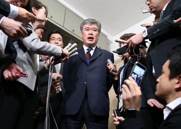 ４月１８日、辞任を表明した福田淳一財務事務次官　（ｃ）朝日新聞社