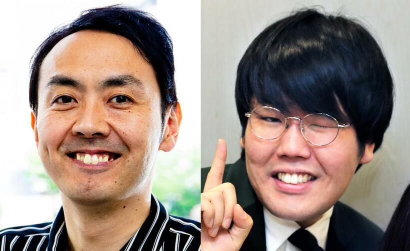 アンガールズの田中卓志（左）と蛙亭の中野周平