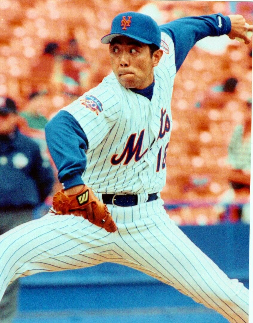 メッツ時代の柏田貴史、セ・リーグ出身では第1号のメジャーリーガーだった(写真提供・日刊スポーツ)