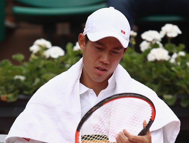 全仏4回戦は逆転勝利を収めた、錦織圭（写真：Getty Images）