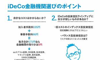 iDeCo、金融機関の落とし穴 口座開設のポイントとなる「手数料」激安7社!