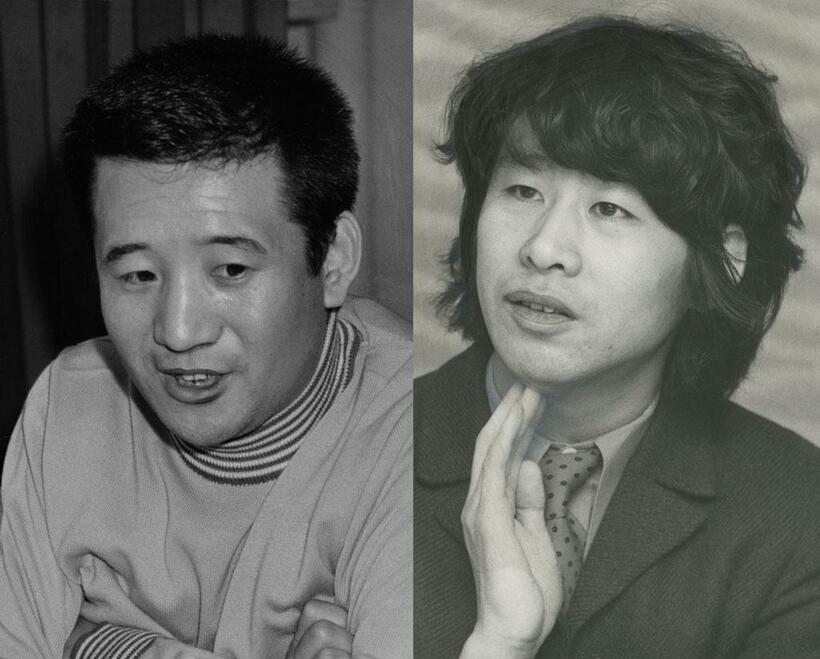 1968年の矢崎さん(左)と1969年の横尾さん