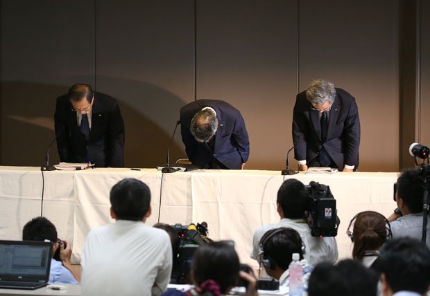 歴代３社長ら５人に３億円の賠償請求をした東芝　（ｃ）朝日新聞社