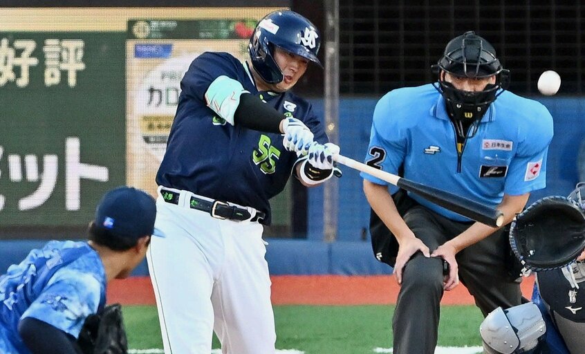 7月29日、復帰戦で本塁打を放ったヤクルト・村上(日刊スポーツ)