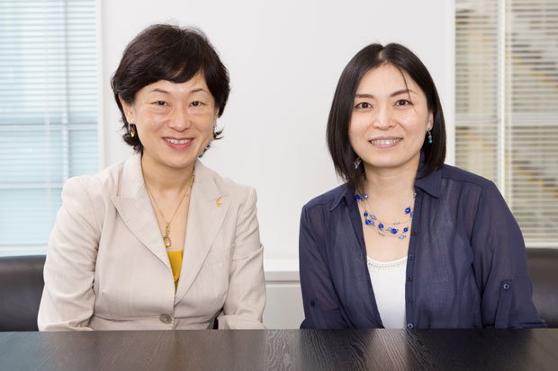 野上さん（左）と長友編集長（撮影／写真部・植田真紗美）