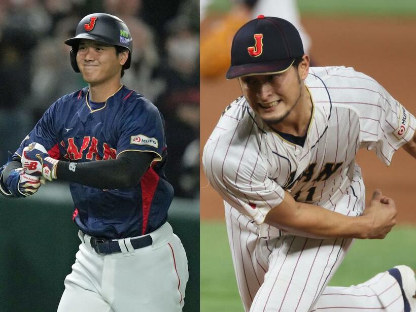 大谷翔平（左）とダルビッシュ有