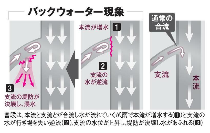 バックウォーター現象（ＡＥＲＡ　２０１９年１１月４日号より）