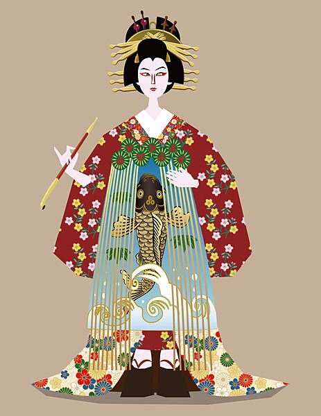 歌舞伎は、女形の花魁姿も楽しみ