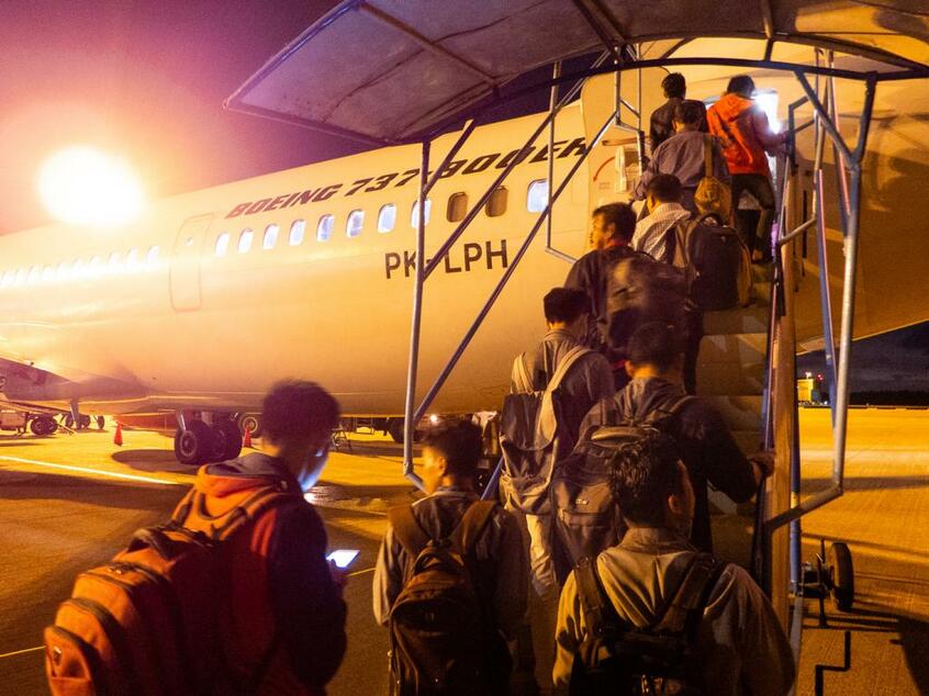 パダンのミナンカバウ国際空港からLCCでジャカルタに向かう(撮影/阿部稔哉)