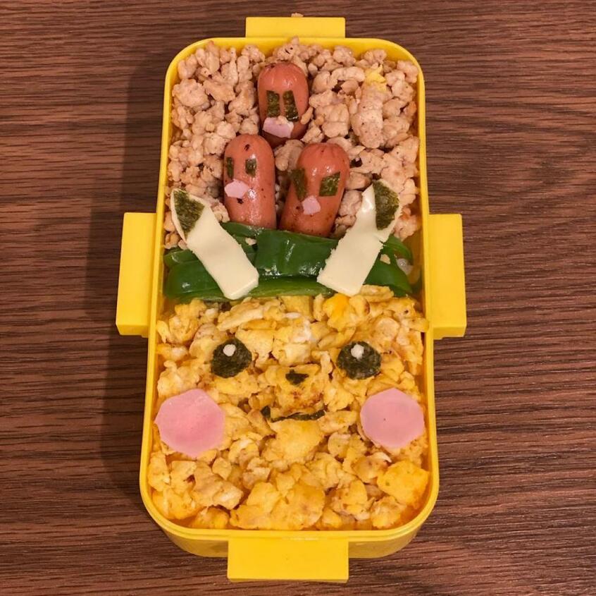 橙利君のためにつくり、SNSでも大反響だった「ポケットモンスター」の「キャラ弁」(大久保嘉人さんのインスタグラムから)
