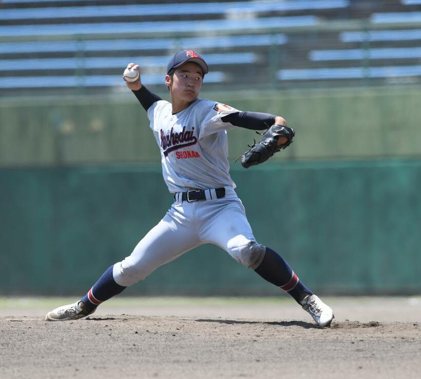 昨年は島根の大田市立第二中学校が全国大会で優勝するなど、地域の野球熱は高い。投手、中軸で活躍した勝部友悠は今春立正大淞南に入学（画像は筆者提供）