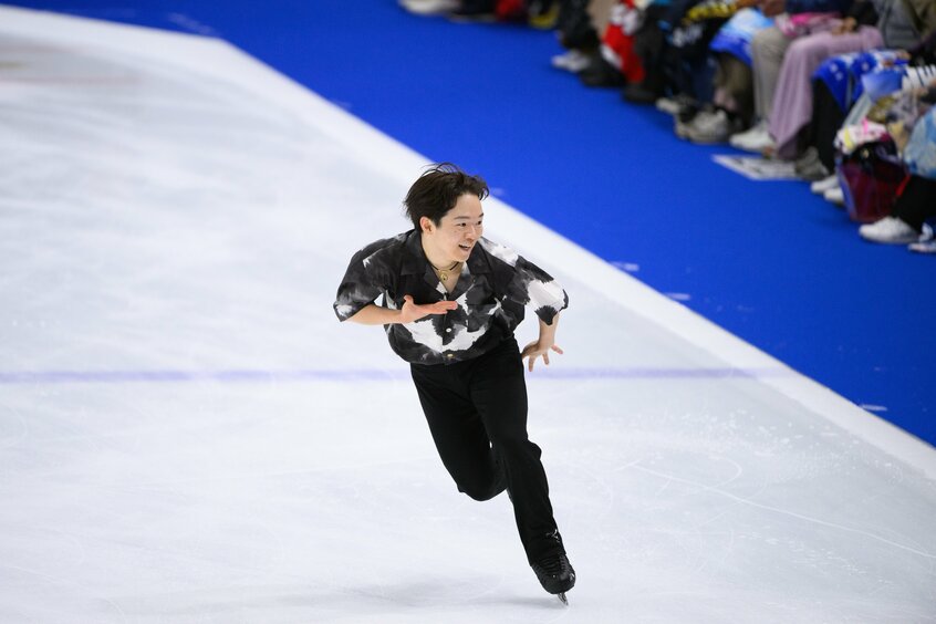 鍵山優真（22）：日本男子をエースとして引っ張る鍵山優真。「一試合一試合自分の全力を出し切って、オリンピックに少しずつ繋いでいけたら」（撮影：今　祥雄）