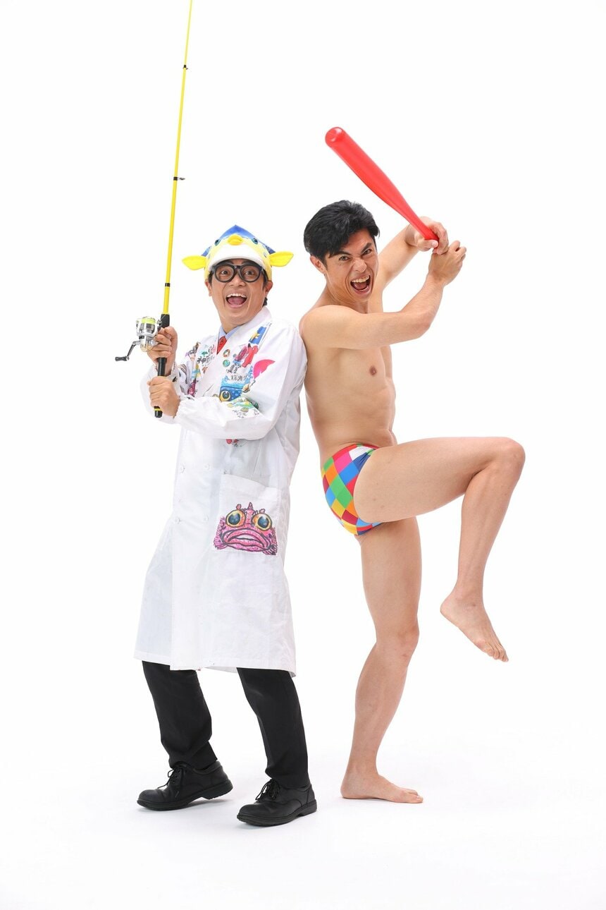 さかなクンと小島よしおさん（写真／松永卓也＝写真映像部）