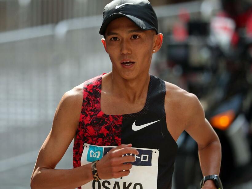 東京マラソンで自身の持つ日本記録を更新した大迫傑（ｃ）朝日新聞社