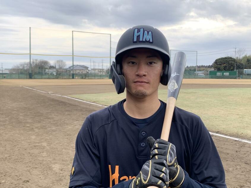 社会人野球のハナマウイでプレーする大友潤(筆者撮影)