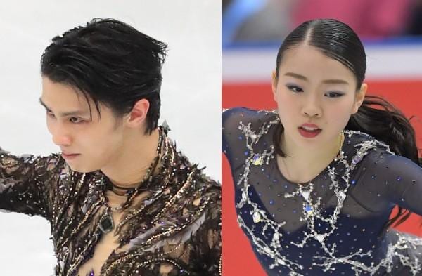 羽生結弦（左）と紀平梨花（右）　（ｃ）朝日新聞社