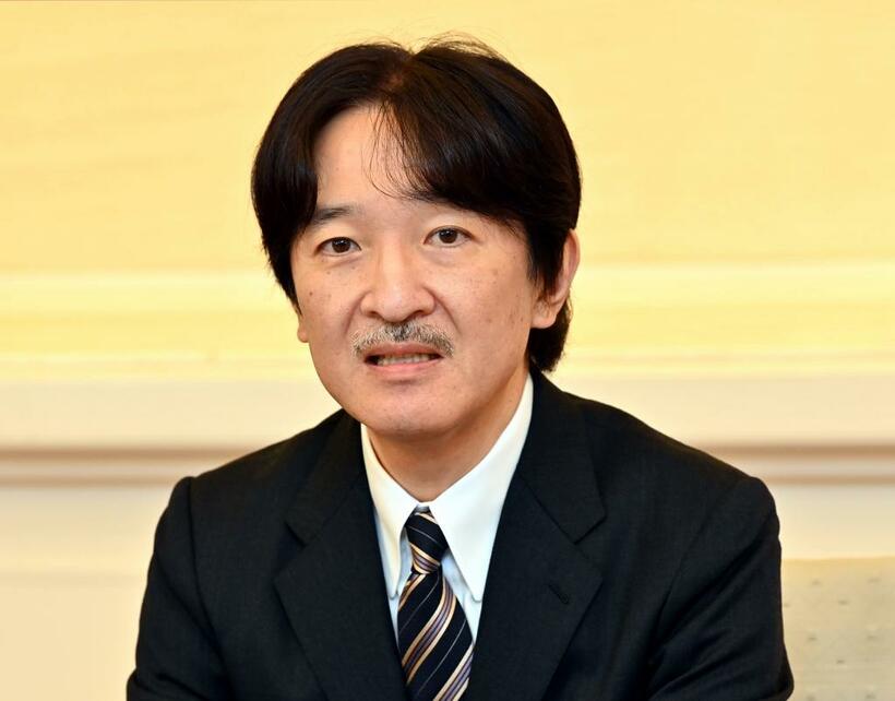 秋篠宮さま（2019年11月の会見時の写真）(C)朝日新聞社