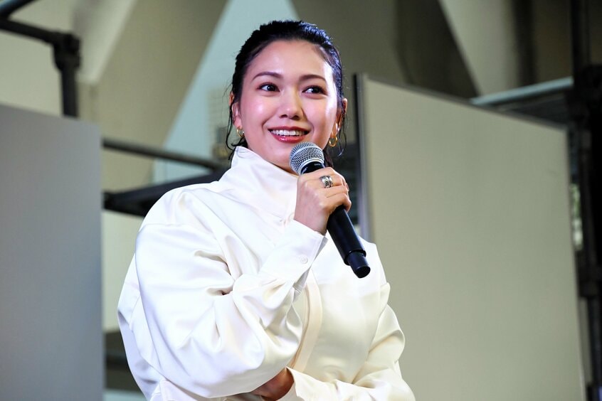 主演映画への思いなどを語る二階堂ふみさん=2023年11月14日、さいたま市の県庁