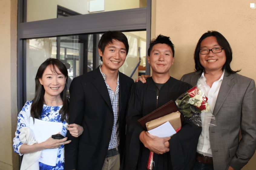 スタンフォード大学で学んだ3人の息子たち。「家族全員が揃うことが難しくなりました。孫が本当にかわいくて、会うのが楽しみです」（アグネスさん）（photo アグネスさん提供）