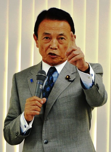 麻生太郎氏　（c）朝日新聞社　＠＠写禁