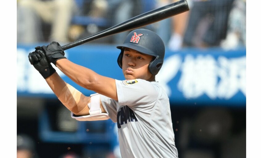 横浜の阿部葉太（撮影　写真映像部・和仁貢介）