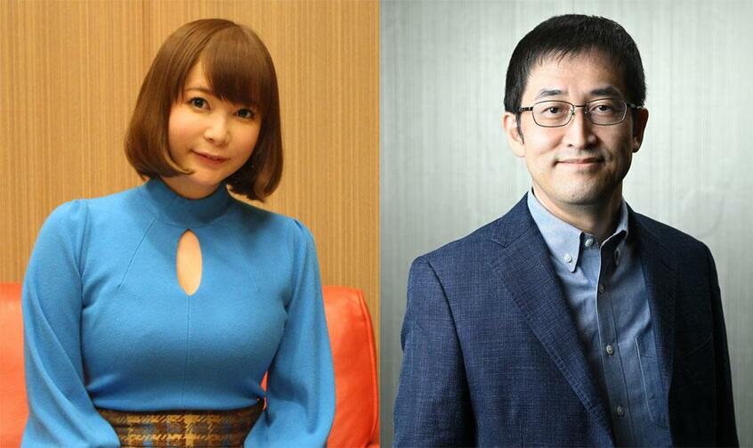 中川翔子(なかがわ・しょうこ):1985年、東京都生まれ。歌手、タレント、俳優、声優、イラストレーターとして活躍中。YouTubeチャンネル「中川翔子の『ヲ』」の登録者数は94万人を超える(写真は今年3月に行われたレコーディング時に撮影)/伊藤潤二(いとう・じゅんじ):1963年、岐阜県生まれ。代表作に『富江』シリーズなど。2022年に『死びとの恋わずらい』でアイズナー賞の最優秀アジア作品賞を2年連続受賞(写真:(c)ジェイアイ/朝日新聞出版・伊藤潤二『マニアック』製作委員会、撮影/写真映像部・東川哲也)