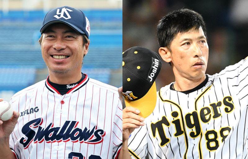 ヤクルト・高津臣吾監督（左）と阪神・矢野燿大監督　（ｃ）朝日新聞社