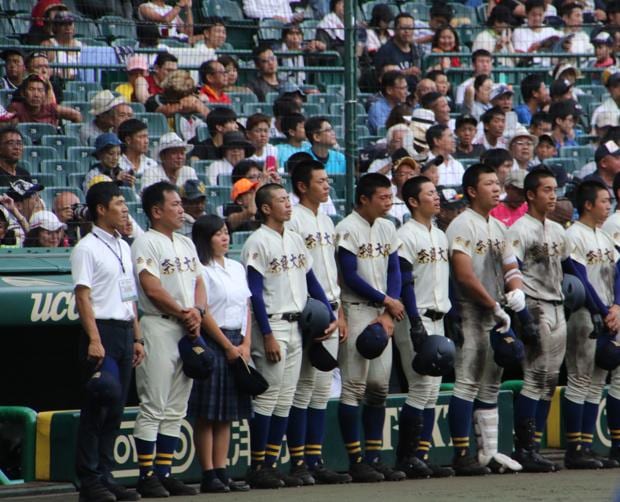 奈良大付属のナイン(撮影/田中将介)
