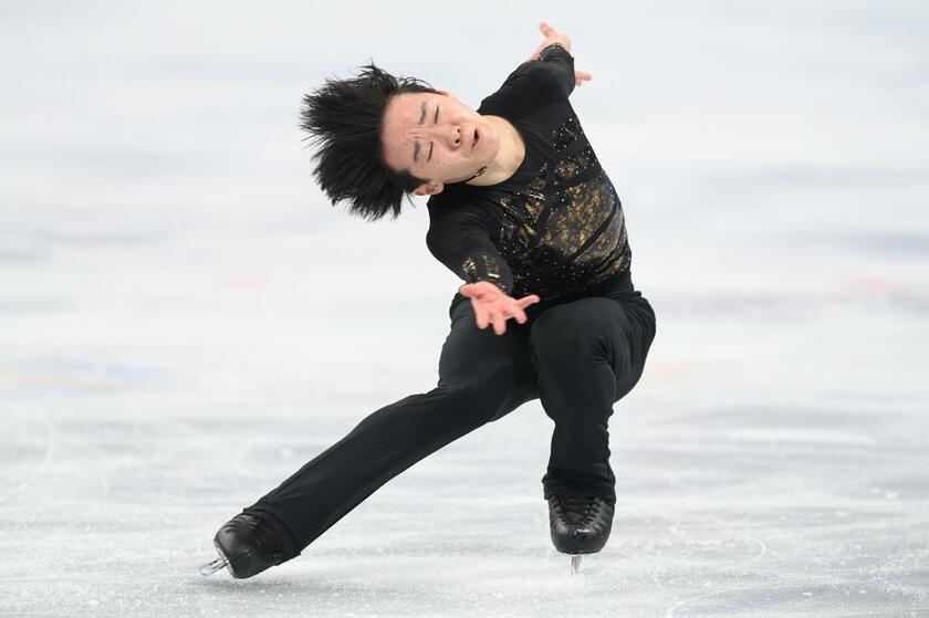 フリーの演技をする鍵山優真（GettyImages）