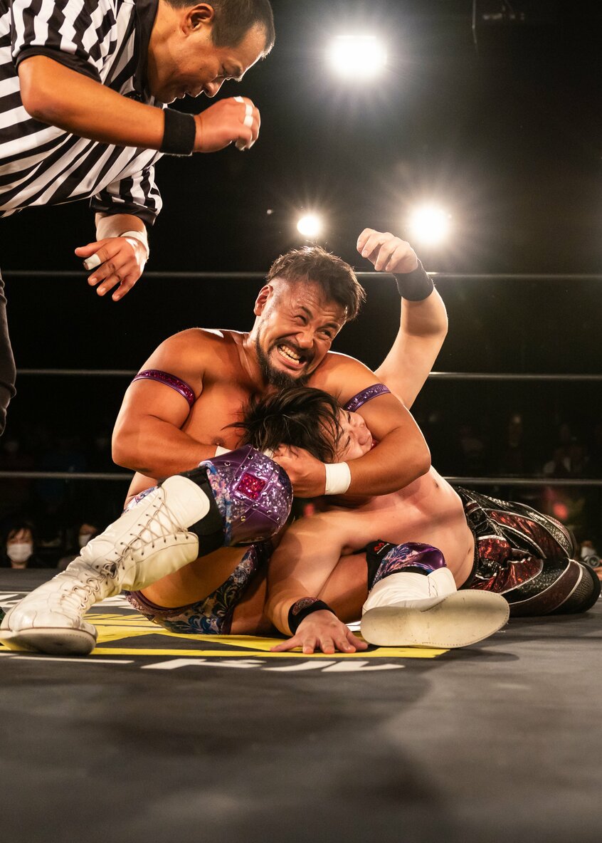ガンプロの旗揚げから3~4年経った頃から、プロレスの技量も筋肉も身につけなければという自覚が芽生えた今成。所属選手が増えて合同練習も始まり、レスラーとしての意識が高まった(写真/馬場岳人)