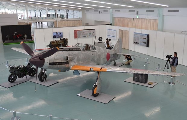修復された三式戦闘機「飛燕」。Ｉ、ＩＩ型合わせて約３千機が製造されたという
<br />