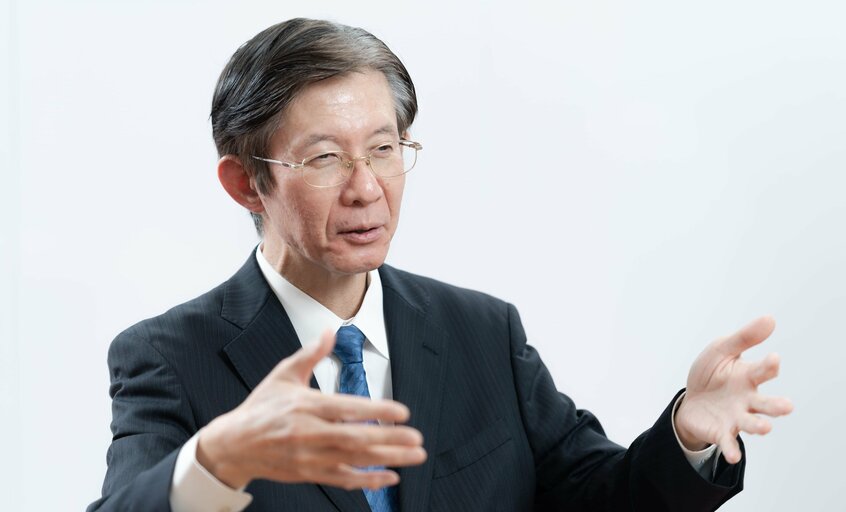 楽天証券経済研究所 チーフアナリストの今中能夫〈いまなか・やすお〉さん(撮影・和仁貢介/朝日新聞出版写真映像部)