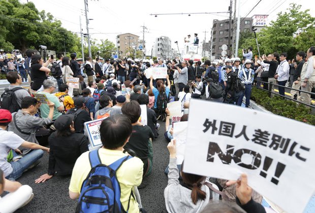 川崎市で中止となったヘイトスピーチデモ　（ｃ）朝日新聞社