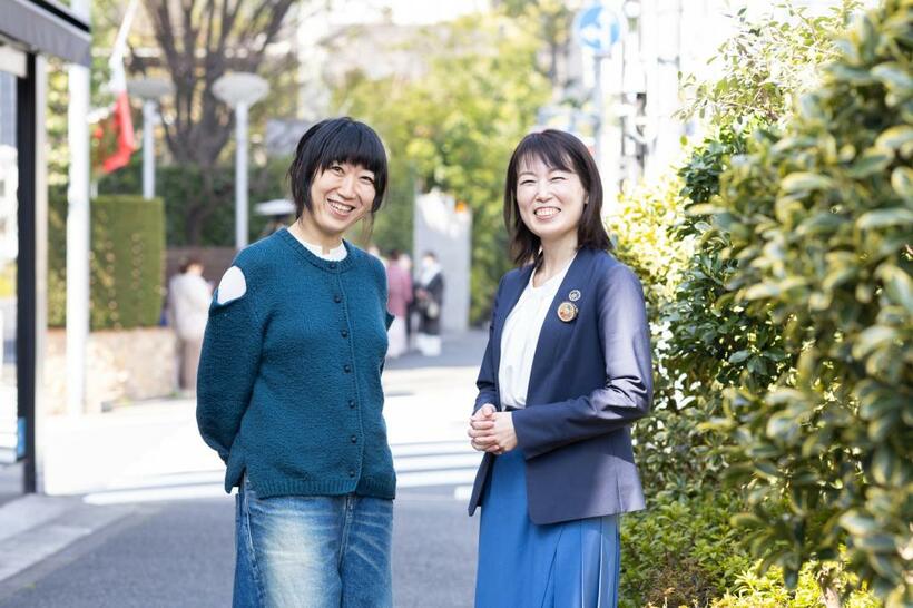 大宮エリーさんと山崎直子さん（撮影／大野洋介）