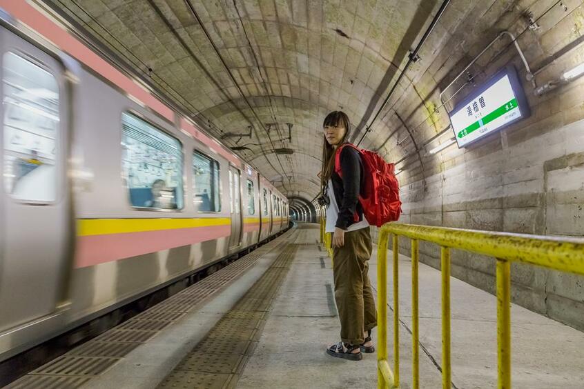 鉄道旅行ではリュックスタイルという筆者(撮影/米山真人)