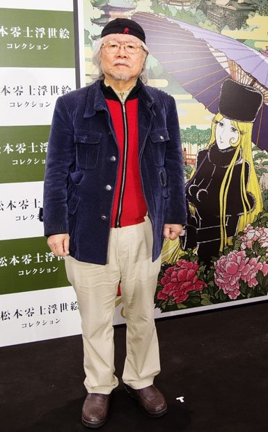 漫画家 松本零士/1938年、福岡県生まれ。高校1年で投稿作が漫画誌に掲載され、漫画家デビュー。テレビアニメ「宇宙戦艦ヤマト」(74年)で監督などを務めたのを機に、「銀河鉄道999」などの作品が続々テレビアニメ化されて大ヒット。松本アニメブームを巻き起こした=3月7日、松本作品をモチーフにした浮世絵の発表会見で(撮影/写真部・堀内慶太郎)