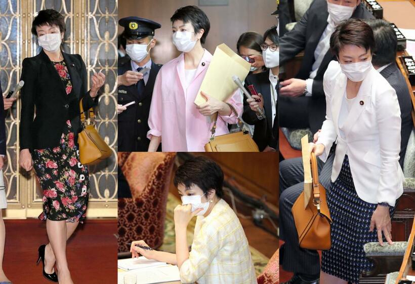 河井案里（参議院議員）／１９７３年、宮崎県生まれ。２００１年、現衆議院議員の河井克行と結婚。広島県議を経て、１９年に、自民党から巨額の選挙資金を得て参院選で初当選するも、違法報酬支払い疑惑で夫が法相を辞任。辞職しない理由を「日本を変えたいから」と答えた。この３月には公設秘書らが公職選挙法違反で逮捕、起訴＝国会に出席（５月１２～１９日）　（ｃ）朝日新聞社