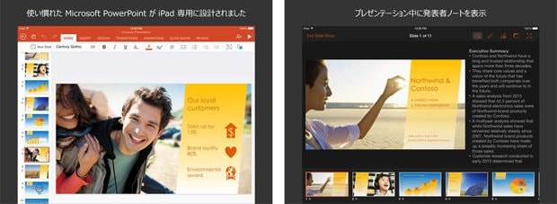 PowerPointの使用画面