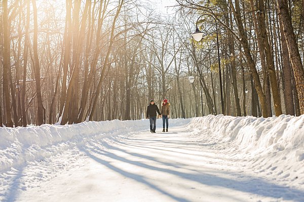 暖かくして雪の中を２人で歩いたり♪