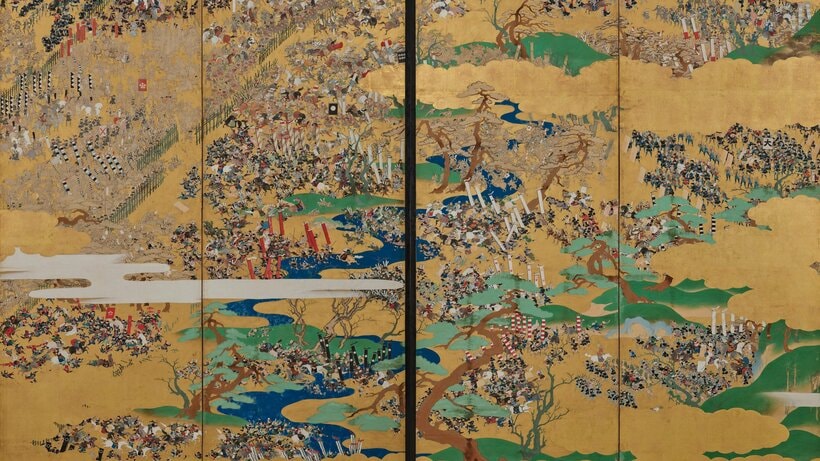 「長篠合戦図屏風（模本）」（東京国立博物館蔵）