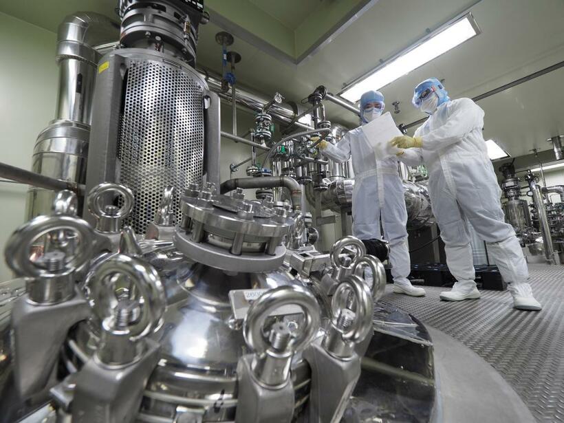 5－ALAを製造しているネオファーマジャパンの工場内（静岡県袋井市）／同社提供
