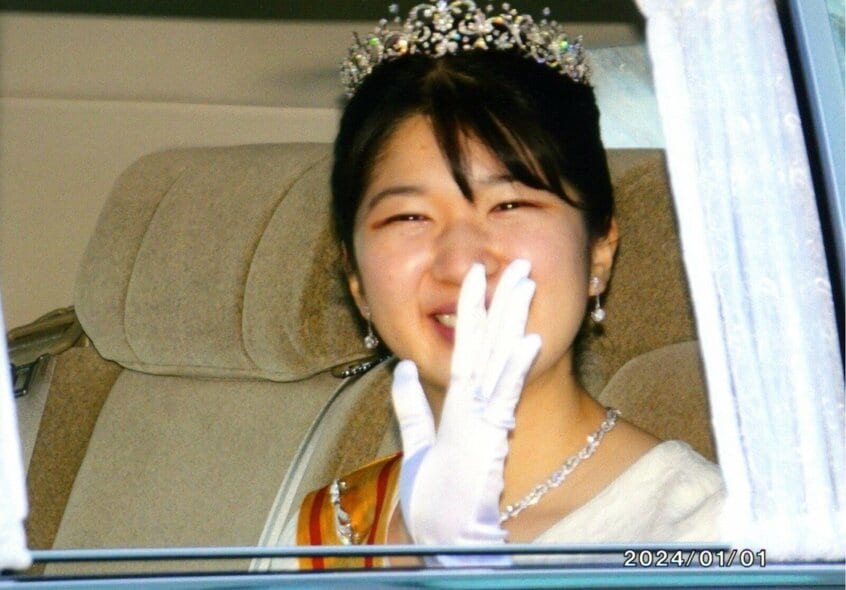 2024年1月1日、「新年祝賀の儀」に向かう愛子さま(白滝さん提供)