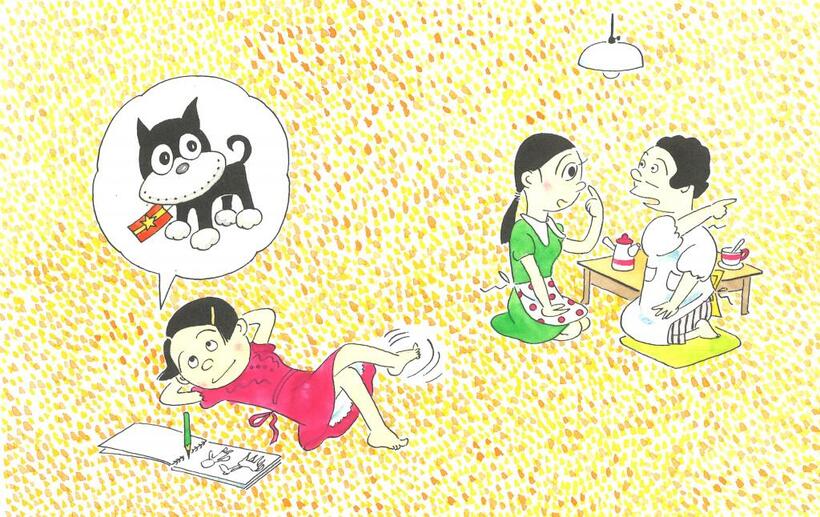 『サザエさんうちあけ話』の原画（長谷川町子美術館提供）