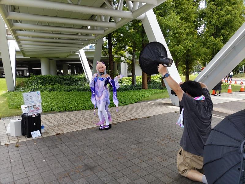 会場での撮影風景（撮影・鈴木裕也）