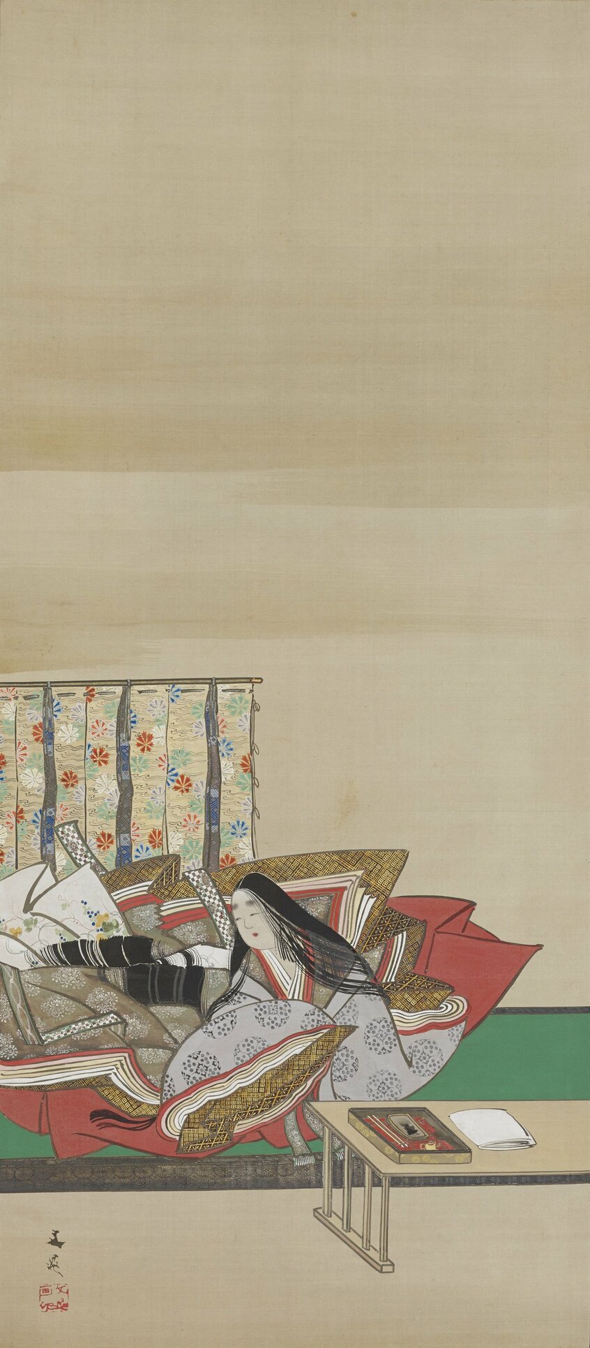 紫式部図　伝谷文晁筆 出典：国立博物館所蔵品統合検索システム https://colbase.nich.go.jp/collection_items/tnm/A-12402?locale=ja