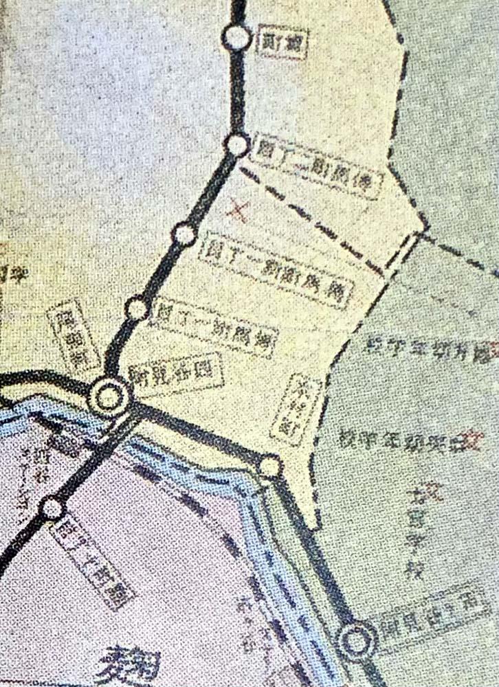 市営以前の東京鉄道会社が1907年に発行した「東京市内電車案内図」の四谷見附界隈。旧街鉄線の新宿線と旧外濠線の牛込線との路線配置が良くわかる。（所蔵／諸河久）