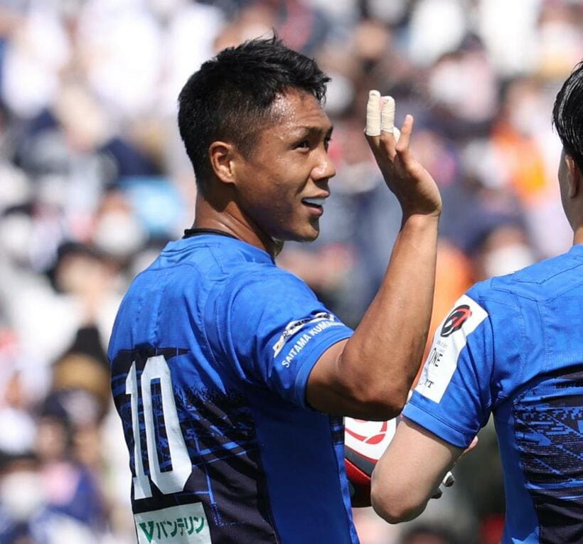 埼玉ワイルドナイツでプレーする日本代表の山沢拓也