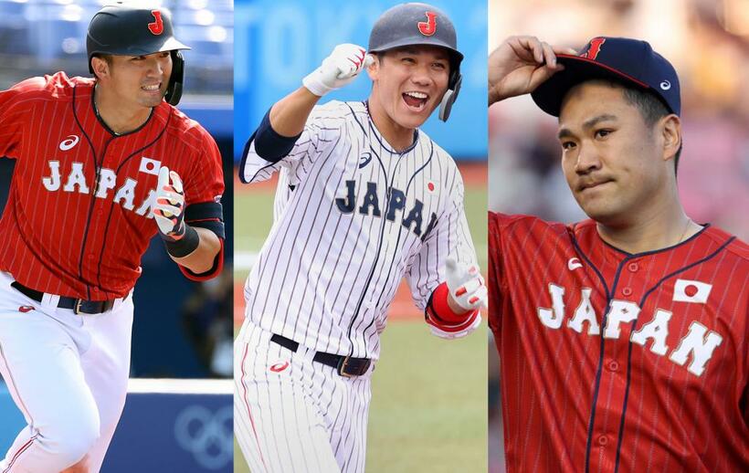 侍ジャパンの鈴木誠也（左）、坂本勇人（中央）、田中将大（写真／GETTYimages）